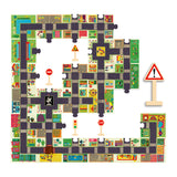 Djeco - Giant 24pc City Roads Floor Puzzle