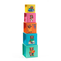 Djeco - Topanihouse Stacking Blocks with Bear Family