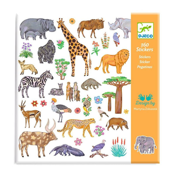 Djeco - 160 African Animal Stickers