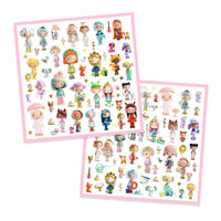 Djeco - 160 Metallic Stickers - Tinyly Dolls