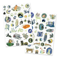 Djeco Tattoos - Glow in the Dark - Night Time Animals