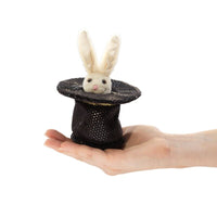 Folkmanis - Rabbit in a Hat Finger Puppet