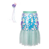 Great Pretenders - Bling Bling Mermaid Skirt and Hair Clip Set (4-6)