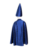 Great Pretenders -Blue and Silver Sparkle Wizard Cape (4-6)
