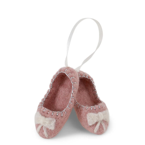 Gry & Sif - Handcrafted Felt Ornaments - Ballet Slippers