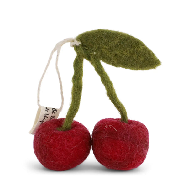 Gry & Sif - Handcrafted Felt Ornaments - Cherries