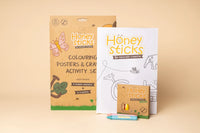 Honeysticks - Beeswax Crayons - Colouring Posters & Crayons Activity Set