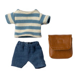 Maileg - Clothing and Bag - Big Brother Mouse - Brown