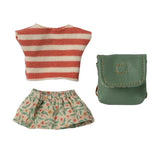 Maileg - Clothing and Bag - Big Sister Mouse - Green