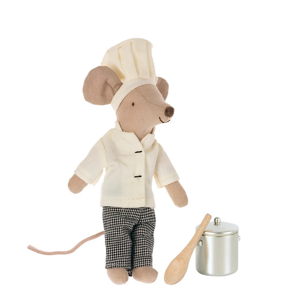 Maileg - Big Brother Mouse - Chef Mouse w. Soup Pot and Spoon