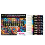 Life of Colour - Permanent Paint Pens- Classic Colours Brush Tip