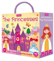 Sassi 3D Puzzle and Book Set - The Princesses, 40 pcs