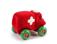 Rubbabu - Natural Rubber Car - Red Ambulance