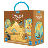 Sassi 3D Puzzle and Book Set - Egypt, 40 pcs