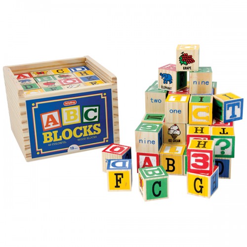 Schylling - Classic Wooden Alphabet Blocks 48pc