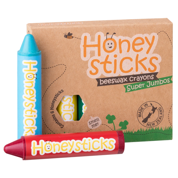 Honeysticks - Beeswax Crayons - Super Jumbos 6 Pack