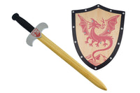 Wooden Sword & Shield - Dragon Insignia