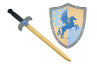 Wooden Sword & Shield - Unicorn Pegasus Insignia