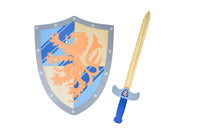 Wooden Sword & Shield - Lion Insignia