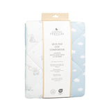 Living Textiles - Reversible Quilted 100% Organic Cotton Comforter - Elephant Playtime