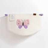 Cotton Rope Embroidered Hampers - Butterfly