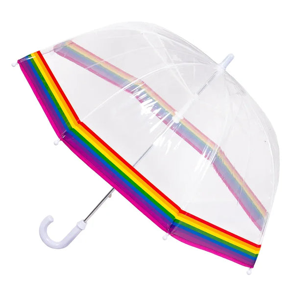 Transparent PVC Children's Umbrella - Bobbie J Rainbow