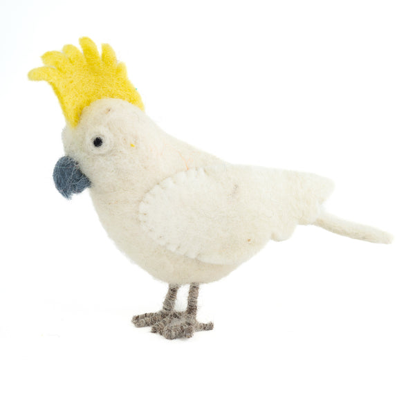Handcrafted Felt Australian Animals - Cockatoo