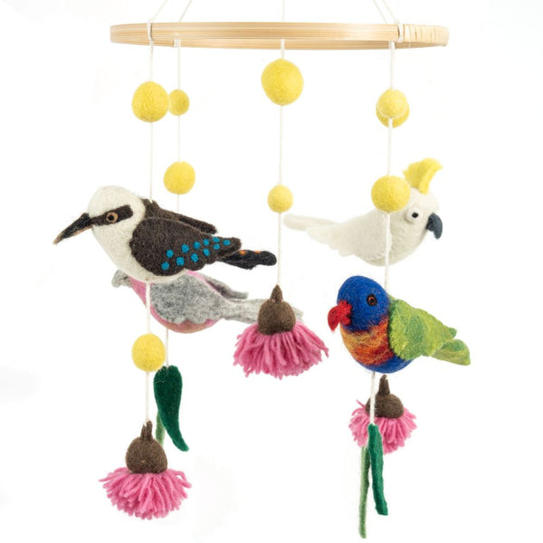 Handcrafted Felt Mobile - Australian Birds