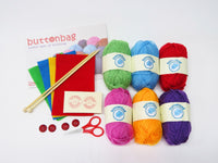 Buttonbag - Learn to Knit - Suitcase Kit