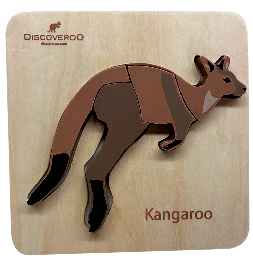 Wooden 4 piece Jigsaw Puzzle - Kangaroo