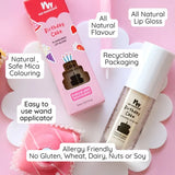Natural Kids Lip Gloss Wands -Birthday Cake - Shimmery Cream Coloured