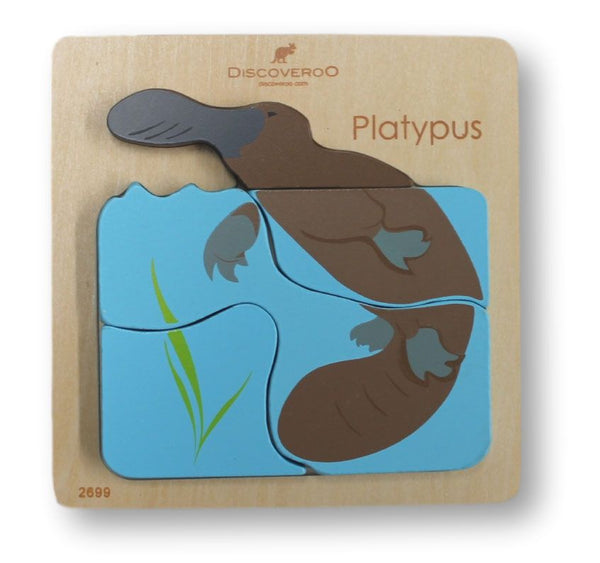 Wooden 4 piece Jigsaw Puzzle - Platypus