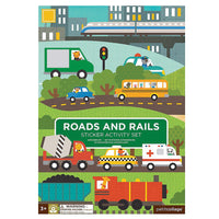 Petit Collage - Sticker Activity Set - Roads and Rails