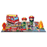 Sassi 3D Puzzle and Book Set - Firefighters, 40 pcs