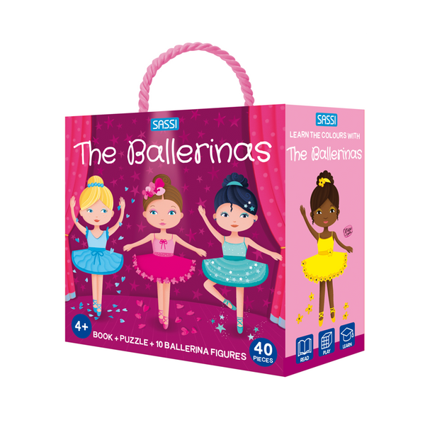Sassi Puzzle and Book Set - Ballerinas 40 pcs