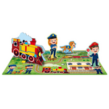Sassi 3D Puzzle and Book Set - Trains 40 pcs