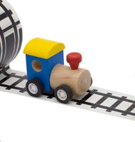 Wooden Train with Railway Adhesive Tape