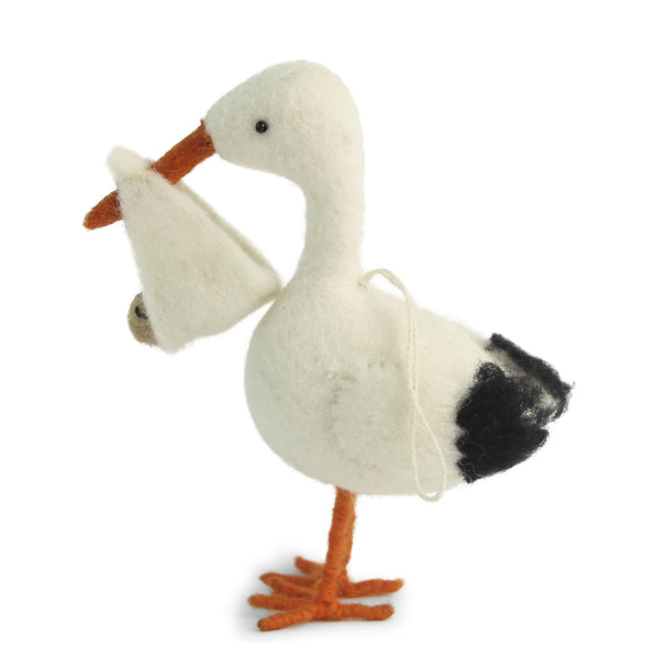 Gry & Sif - Handcrafted Felt Stork