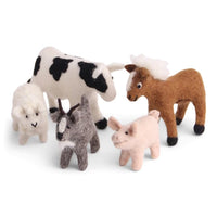 Gry & Sif - Handcrafted Felt Animals - Farm Animal Set of 5