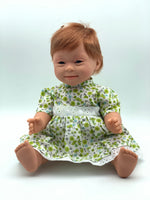 Red Short Haired Female Doll with Down Syndrome