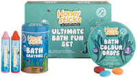 Honeysticks - Ultimate Bath Fun Set - Bath Crayons & Fizzing Colour Drops