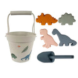 Silicone Beach Bucket & Toys Set - Dinosaurs