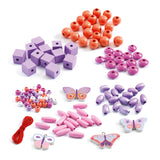 Djeco - Wooden Beads Jewellery Kit - Colourful Butterfly