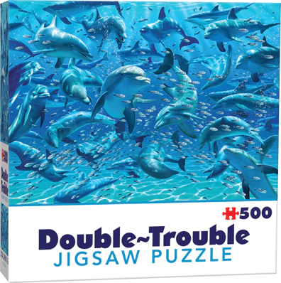 Double Trouble 500pc Puzzle - Dolphins