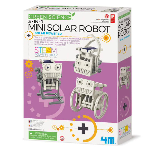 Green Science - 3 in 1 Mini Solar Powered Robot