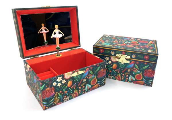 SVOORA Musical Jewellery Box ‘Seasons’ with Ring Holder and Mirror: ‘Spring’