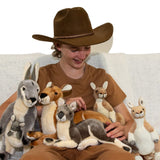 Bocchetta Push Toys - 'Tracy' the Grey Kangaroo With Joey