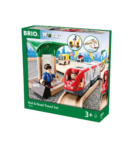 BRIO Set - Rail & Road Travel Set - 33209