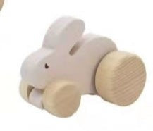Wooden Baby Wheelie Car - Rabbit