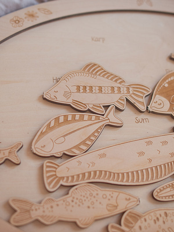 Stuka Puka - Plenty of Fish in the Sea Wooden Puzzle - Fishing Game ...